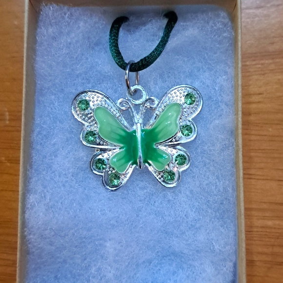Green Crystal Butterfly and Flower Earring Set for Women - Valentina